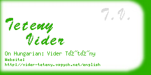 teteny vider business card